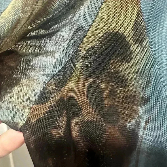 Alberto Makali Y2K 2000s Abstract Ruffle Blouse Size Large EUC - Picture 4 of 5